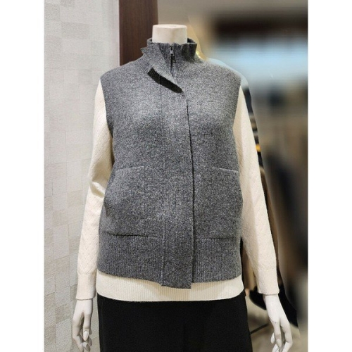 벨라디터치 MARIOV9E4KT39 집업 하이넥 니트 조끼