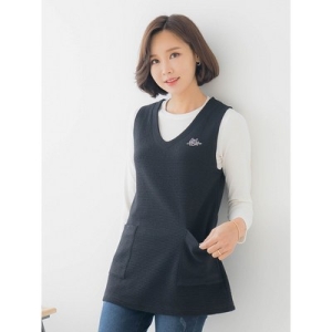 마담4060 엄마옷 봄 가을 겨울 환절기 중년여성 조끼 마담옷 상의 빅사이즈 조끼V넥줄줄이 -QVE2410021XXL 네이비 XXL