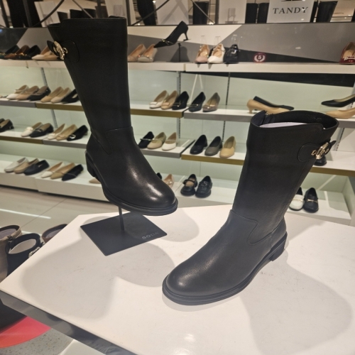 소다 여성 장식 포인트 하프부츠 ALH401 GA10