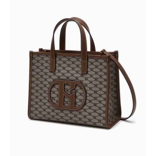 헤지스 ACC H패치 시그니처 패턴 토트백_HIBA5E118K2