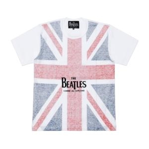 꼼데가르송 비틀즈 x 유니언 잭 코튼 S/S 티 화이트 VZ-T051-051