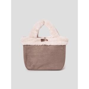 에잇세컨즈 무스탕 미니 토트백 브라운 194YD3WY1D