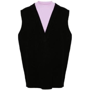 질샌더 투톤 레이어드 니트 베스트 J22FB0124J14689 T