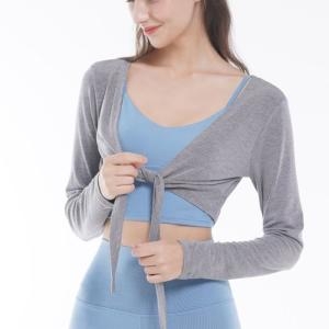 볼레  KGPQ5OOU_4A 로 여성가디건 프론트 크롭 1P 요가복