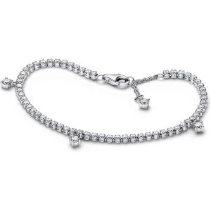 판도라 타임리스 스파클링 스털링 실버 테니스 브레이슬릿 클리어 큐빅 지르코니아 B0BJFHM9NF