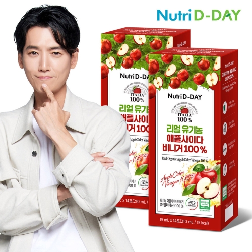뉴트리디데이 리얼 유기농 애플사이다 비니거100% 210ml(15mlx14포)