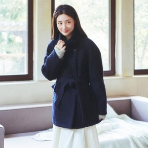 온앤온 부클 하이넥 중기장 코트 NEW4WHA23