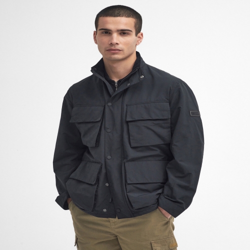 바버 남성 블랙 B.Intl Farlow 샤워프루프 재킷 URJU4F050BK