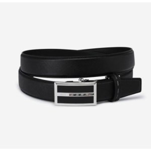 닥스 체크배색 가죽 자동벨트 DBBE2E990BK