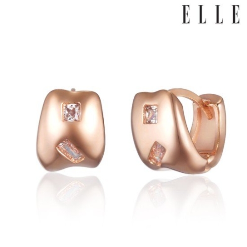 엘르  14K 비비드 데일리 듀얼큐빅 귀걸이 gold filled ELGPEE508