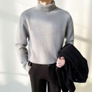 라일리 Rly 남성 깔끔한 무지 디자인 클래식 스타일 니트 터틀넥 23579183