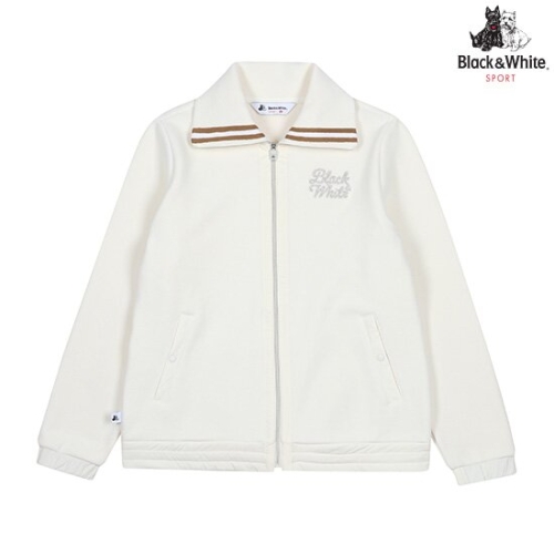 블랙앤화이트 여성 와이드에리 풀오픈 티셔츠 9124LXSP_IVORY