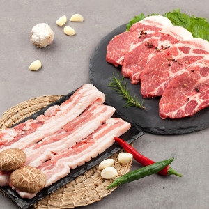 오늘자연  1등급 한돈 삼겹살 500g + 목살 500g 총 1kg