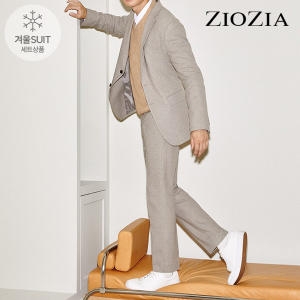 지오지아 멜란지 베이지 캐주얼 겨울 셋업수트_AAC4KG1603_AAC4PP1603_BE 1600759