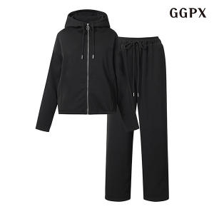 GGPX 여성 기모 후드 집업 밴딩 롱 팬츠 셋업 GODOW024D