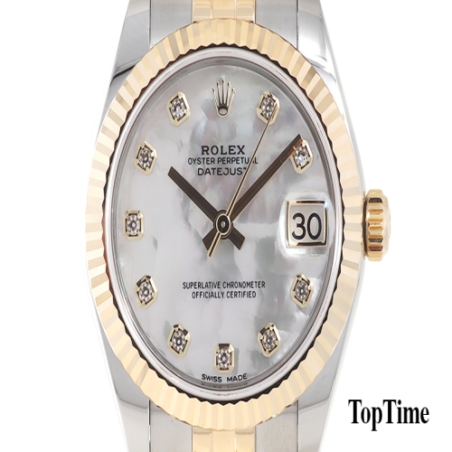 롤렉스 데이저스트 콤비 자개판 텐포인트 31mm 178273