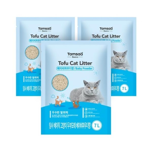 탐사 베이직 고양이 두부모래 베이비파우더 2.8kg