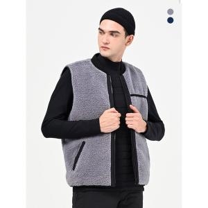 홀릭앤플레이 남성 양면 뽀글이 패딩조끼-HB4MWV002