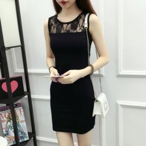 데이트 미디원피스 하객룩 가을 면접 민소매 결혼식 WF7A67D