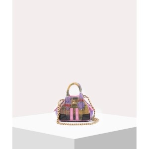 비비안웨스트우드 야스민 체인 미니백 멀티컬러 모헤어 핸드백_506896572