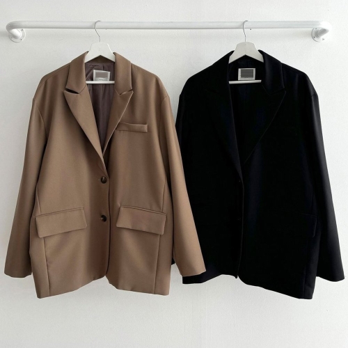 아이우먼 빅사이즈기본자켓 T110L411 오버테일러드투버튼자켓 LT