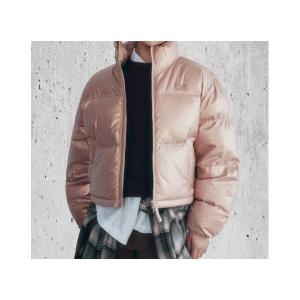 코드그라피 24년Ver. 우먼 RDS 글로시 덕다운 푸파 숏패딩_페일 핑크 CBDWWIH001IP
