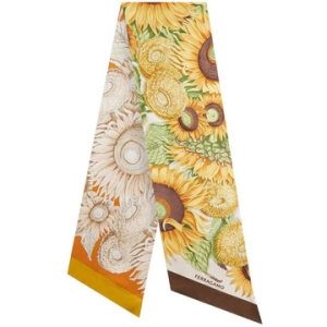페라가모 320973/0780095 AVORIO/YELLOW SUNFLOWER PRINT