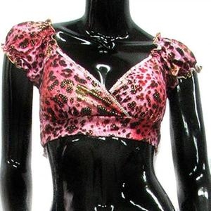 이큐 제 호피무늬티탑 댄스타이즈 에어로빅스타킹 여 BDT7201