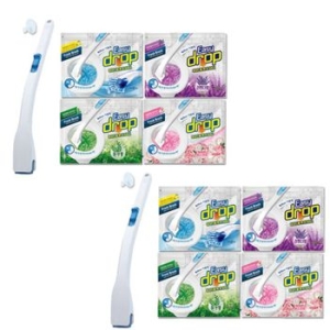 이지드롭 변기크리너 핸들 2개 + 걸이 2개 + 리필 12개입 8개