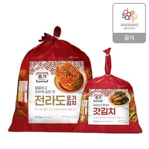 종가 전라도 포기김치 5.2kg + 갓김치 1kg