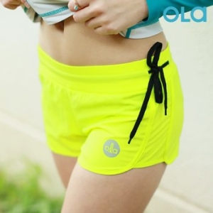 올라 OLA 여성 네온라임 보드숏 수영복 서핑 팬츠 하의 웨이크팬츠 OP004