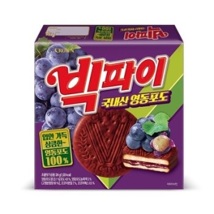 크라운제과 빅파이 영동포도 324g