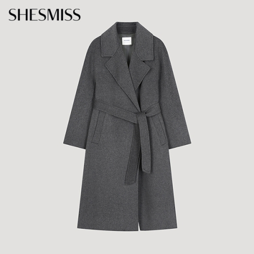 쉬즈미스 여성 울 블렌드 벨티드 핸드메이드코트 SWHCTO42100