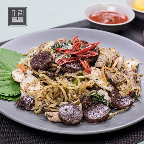 미림통통  27년전통 백순대볶음 2인분 순대+곱창+간