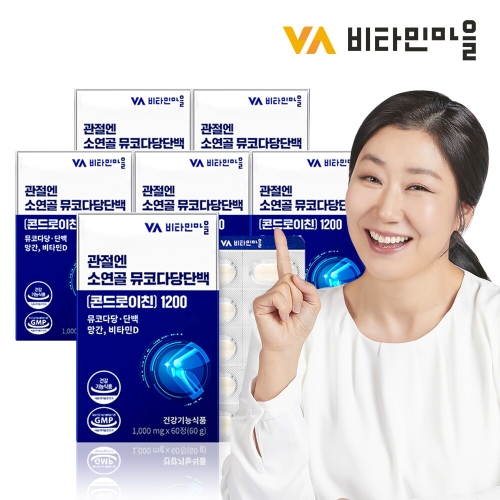 비타민마을 관절엔 소연골 뮤코다당단백 콘드로이친 1200 60정