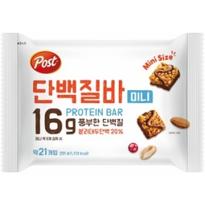 동서식품 포스트 단백질바 미니 231g