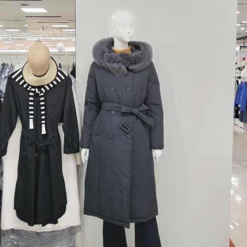 SI DP01 폭스퍼 논퀼팅 더블 롱패딩 코트 덕다운패딩 대동 SHHJY2667