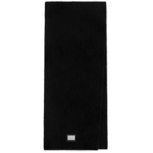 돌체앤가바나 Black Logo Plaque Knitted Scarf GXK64TJEMQ5 T