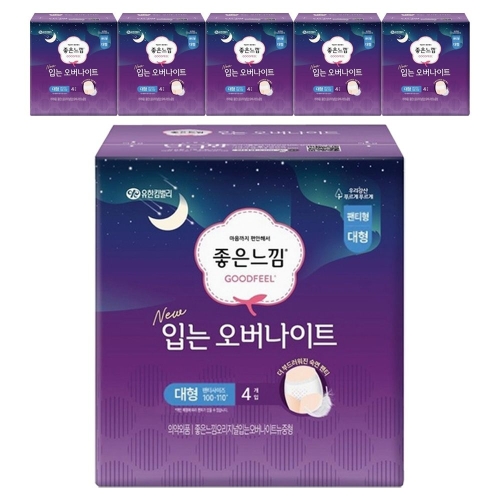 좋은느낌 입는 오버나이트 대형 4개