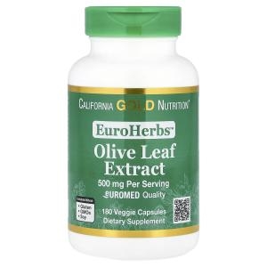 캘리포니아골드뉴트리션 EuroHerbs 올리브 잎 추출물 180캡슐
