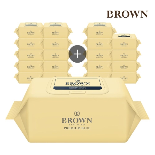 브라운 프리미엄 블루 물티슈 캡형 72매