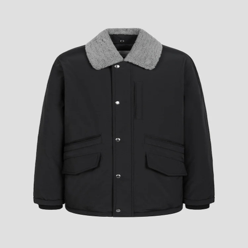 빈폴 FW24 양모 트리밍 사파리 다운 블랙_BC4Y38C725