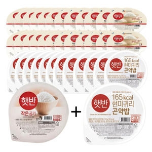 CJ제일제당  햇반 백미 130g 24개 + 현미귀리곤약밥 150g 12개