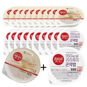 CJ제일제당  햇반 백미 210g 10개 + 귀리흑미곤약밥 150g 10개
