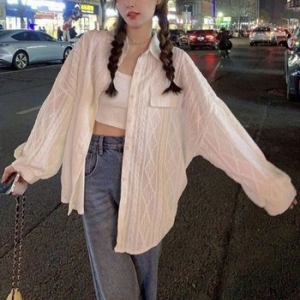 데일리룩 걸치기 편한 카라 셔츠 가디건 루즈핏 _WFFT6SV