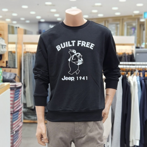 JEEP 남녀공용 BUILT FREE 베어 루즈핏 맨투맨 JQ1TSU894