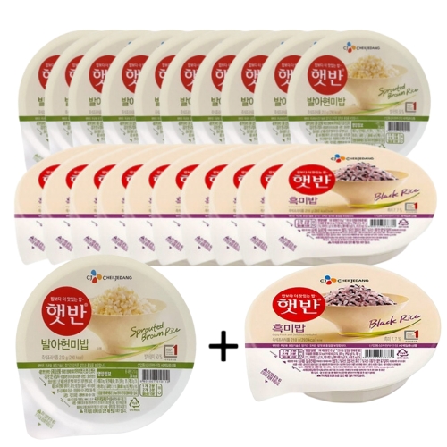 CJ제일제당  햇반 발아현미밥 210g 10개 + 흑미밥 210g 10개