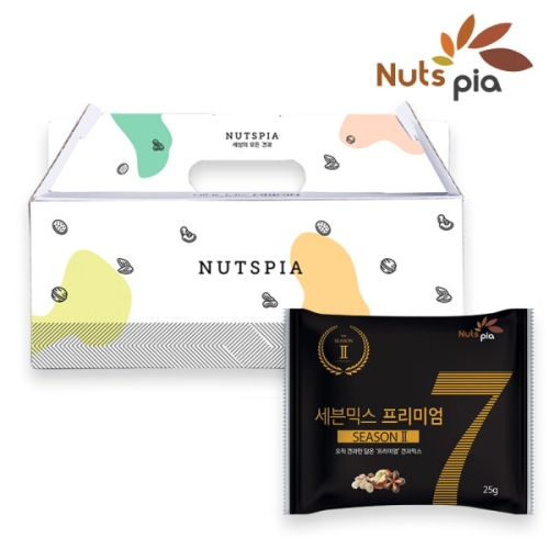 더원비앤에프  넛츠피아 세븐믹스 프리미엄 시즌2 선물세트 25g 25개입