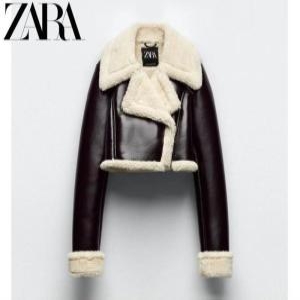 자라 크롭 양털 램스울 무스탕 가죽 점퍼 여자 겨울 빅카라 숏무스탕 4341806