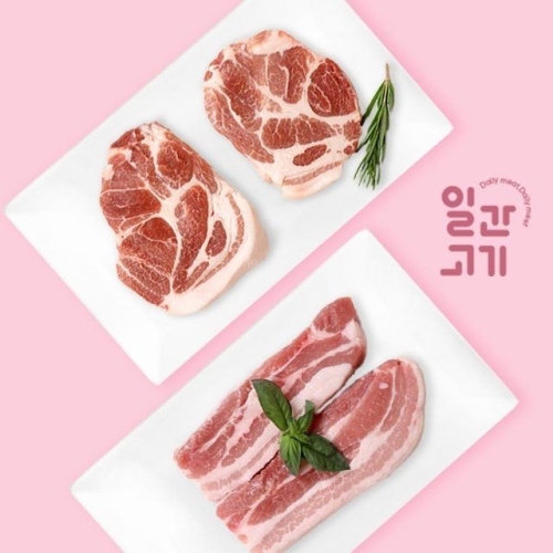 일간고기  무항생제 한돈 삼겹500g+목살500g